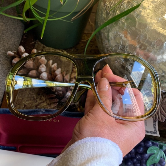 ⛔️SOLD⛔️Authentic GUCCI 60 Aviator acetate optical glasses/Sunglasses - Picture 5 of 12